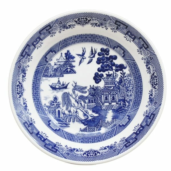 Plato Habanero Tazón De Cerámica Decorado Blue Willow