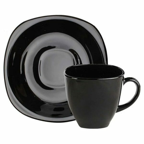 Juego Tazas Y Platos 220 Ml Carine Black - Image 4