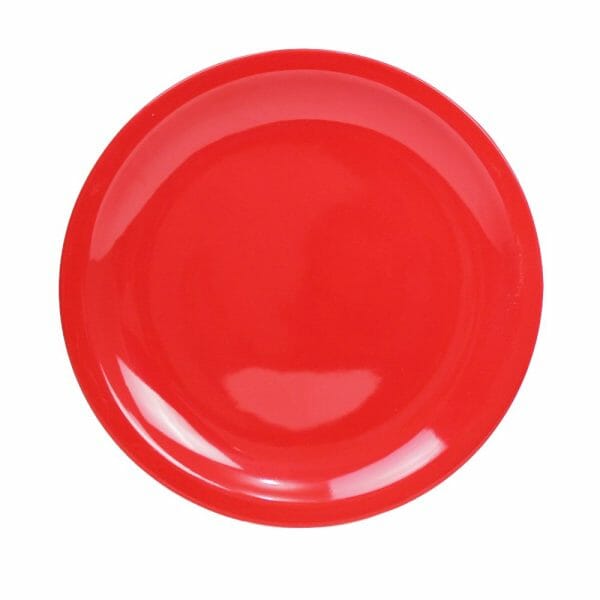 Plato melamina roja 24 cm