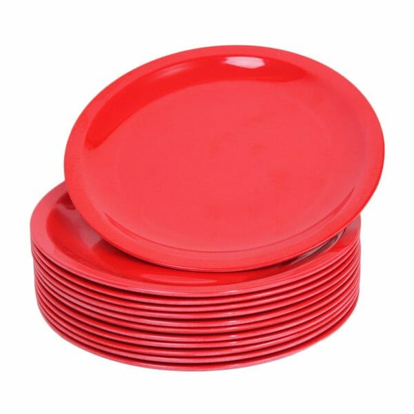 Platos Trinche Liso Rojo De 10" Pulgadas 24 cm - 48 Pzs - Image 3