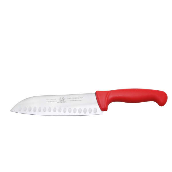 Cuchillo Santoku Profesional 7" Pulgadas - Rojo - Image 2