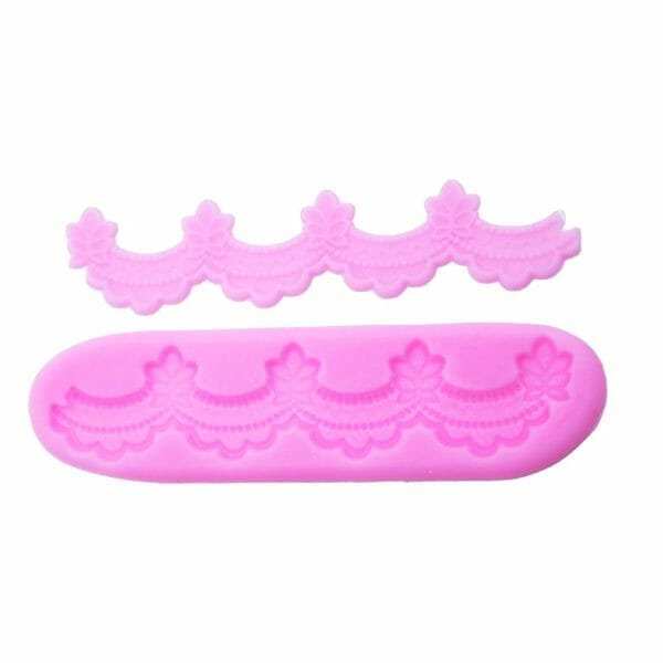 2 Tiras De SIlicon Para Fondant Encaje