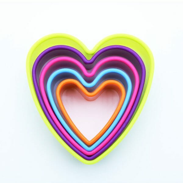 Juego De 5 Cortadores De Galleta Corazón - Image 2