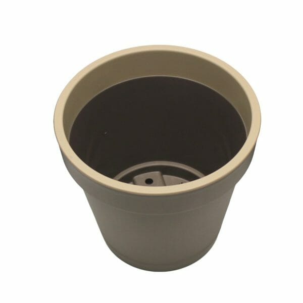Maceta rendona con base para goteo