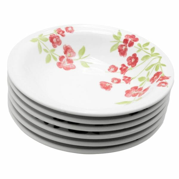Plato Hondo De Cerámica 21 Cm Decorado Florata Vermelho - Image 3