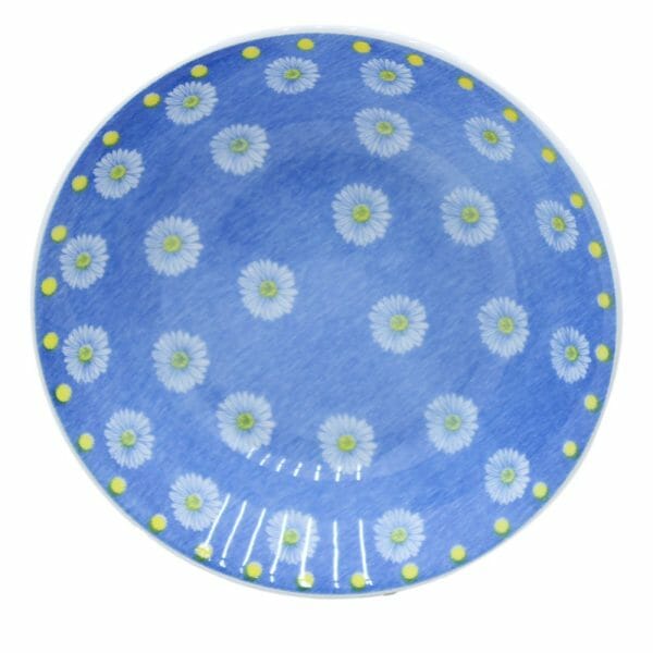 Plato Hondo De Cerámica 21 Cm Decorado Margaritas