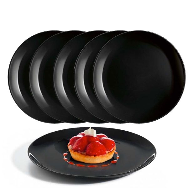 Plato De Vidrio Opal Diwali 27 cm Negro - 24 Pzas - Image 4