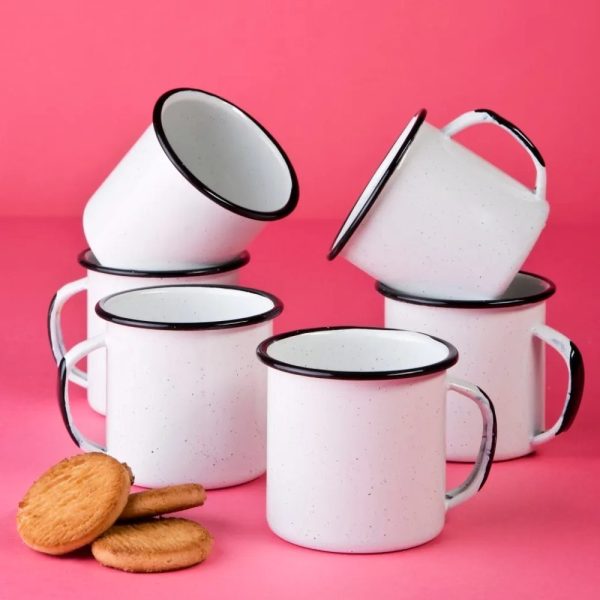 Taza Para Café Peltre Jaspeado Blanco 360 Ml - 12 Pzas - Image 2