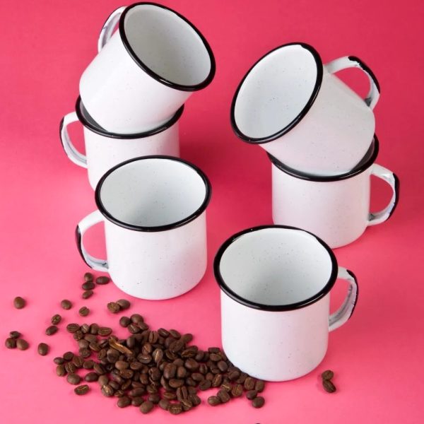 Taza peltre blanco 360 ml café