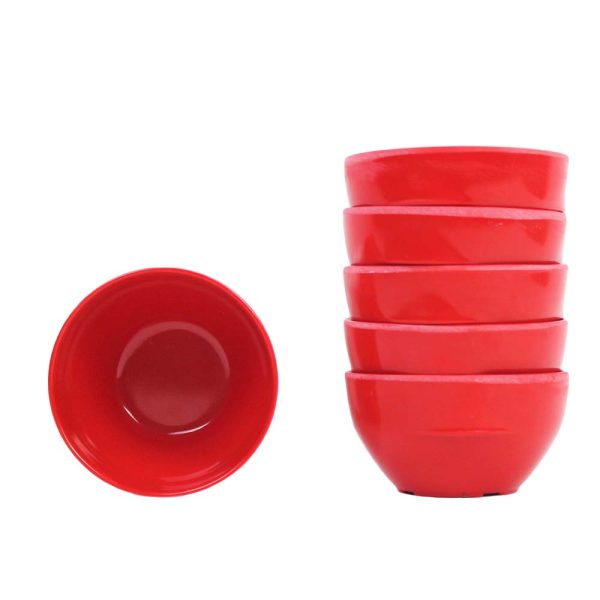Tazon de melamina rojo 4 pulgadas 250 ml