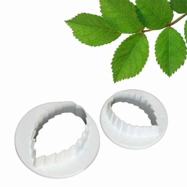 Set Cortador De Galletas Masa Fondant Hojas De Arbol -2 Pzas