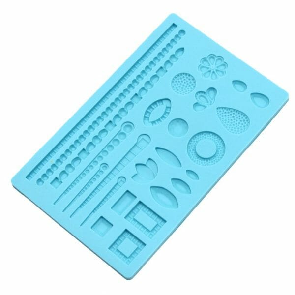 Molde Tapete Silicón Joyería Para Fondant Resina Repostería