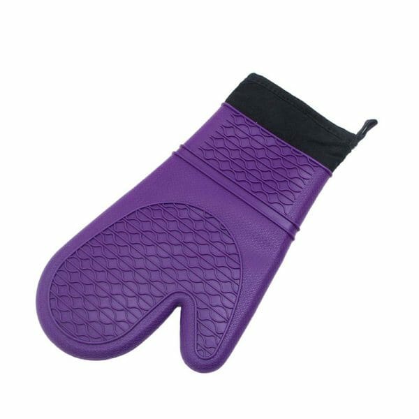Guante De Silicon Afelpado Para Hornear Morado - Image 5
