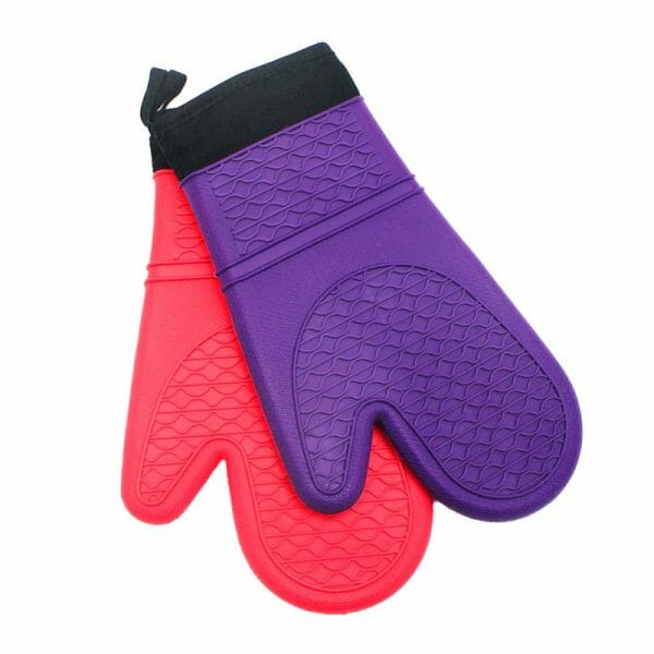 Guante De Silicon Afelpado Para Hornear Morado - Image 3