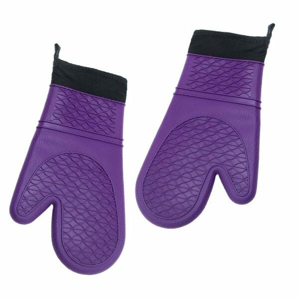 Guante De Silicon Afelpado Para Hornear Morado - Image 2