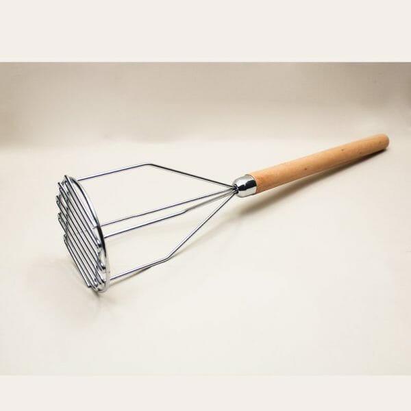 Machacador Redondo Mango De Madera Profesional 60 Cm Grande