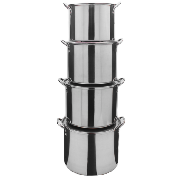 Juego De 4 Ollas Stock Pot Acero Inoxidable Cocina