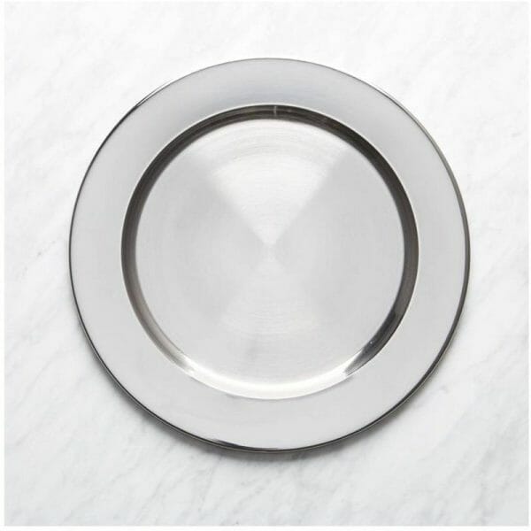 Platos Base De Acero Inoxidable Restaurante Redondo 32 Cm - 12 Pzas - Image 2