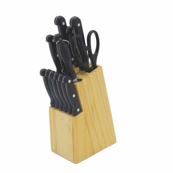 Juego De Cuchillos Con Base Afilador Y Tijeras - 14 Pzas - Image 4