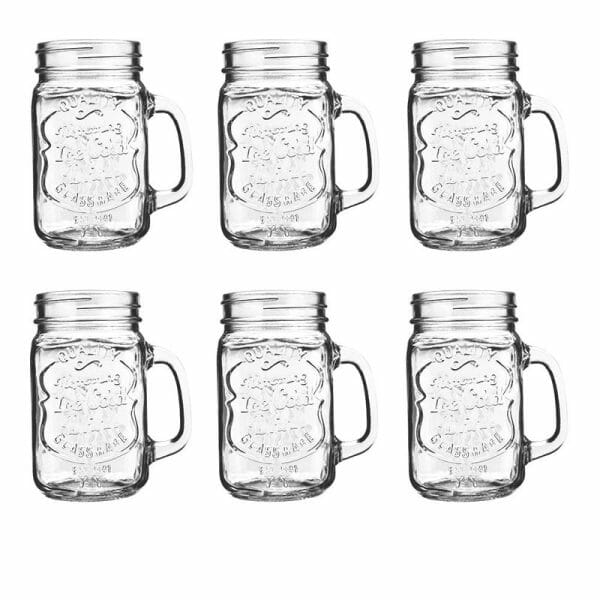 Tarros Mason Jar Con Tapa Y Popote 470 Ml Mayoreo Grabado