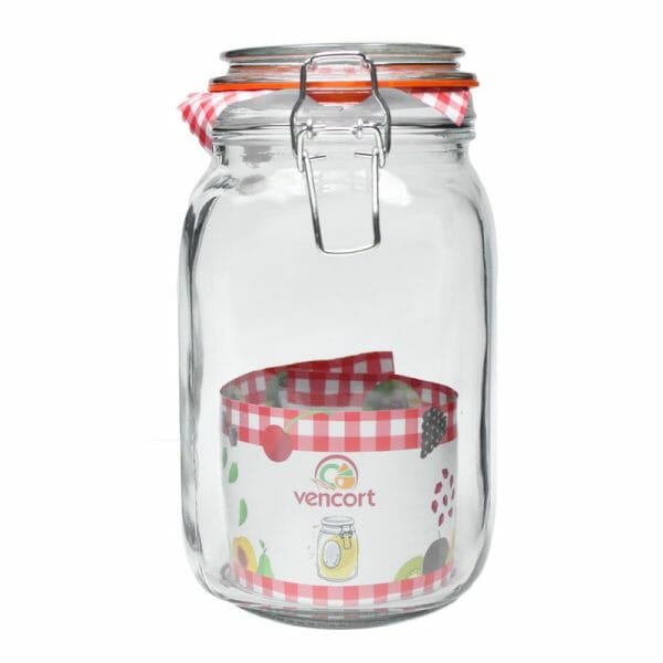 Frasco Hermético De Vidrio Tapa De Broche Contenedor 1.4 Lt - Image 6