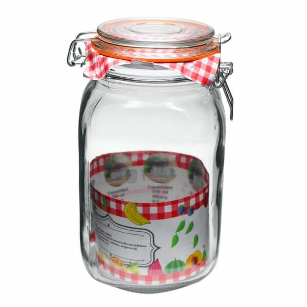 Frasco Hermético De Vidrio Tapa De Broche Contenedor 1.4 Lt - Image 2