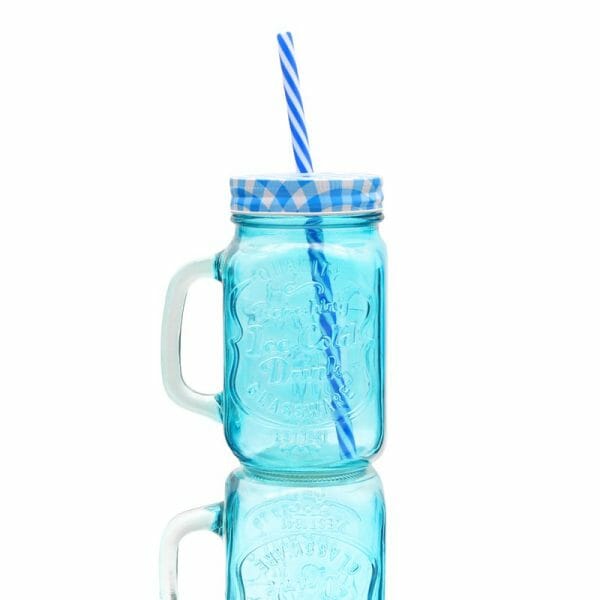 Mason Jar Frasco Tarro Colores Fiesta Popote 470Ml - Image 2