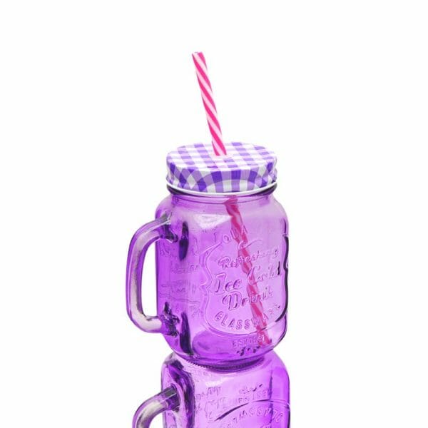 Mason Jar Frasco Tarro Colores Fiesta Popote 470 Ml - Image 4
