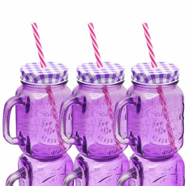 Mason Jar Frasco Tarro Colores Fiesta Popote 470 Ml - Image 3