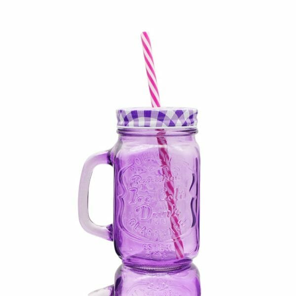 Mason Jar Frasco Tarro Colores Fiesta Popote 470 Ml - Image 2