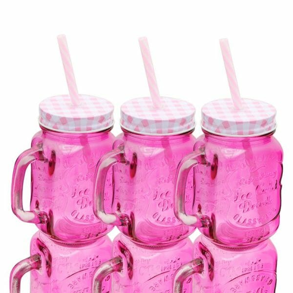 Mason Jar Frasco Tarro Colores Fiesta Popote 470ml - Image 5