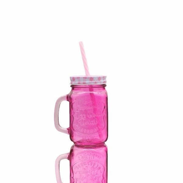 Mason Jar Frasco Tarro Colores Fiesta Popote 470ml - Image 3