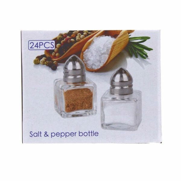 Saleros Y Pimienteros Mini De Vidrio Tapa Cromada 25 Ml - Image 3