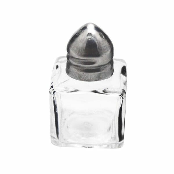 Saleros Y Pimienteros Mini De Vidrio Tapa Cromada 25 Ml