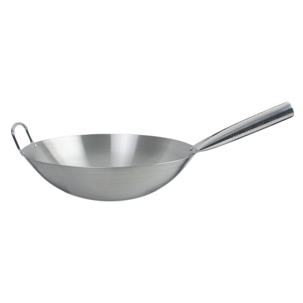 Wok De Acero Inoxidable 32 Cm Con Mango Antiderrapante - Image 3