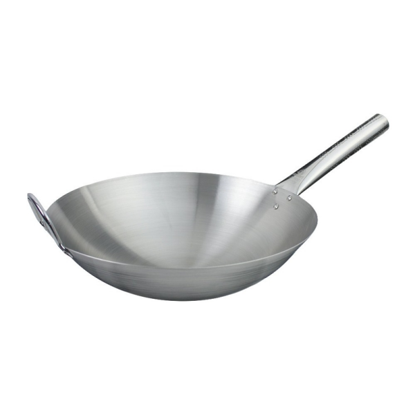 Wok Con Mango Antiderrapante De Acero Inoxidable 36 Cm 4.7 L