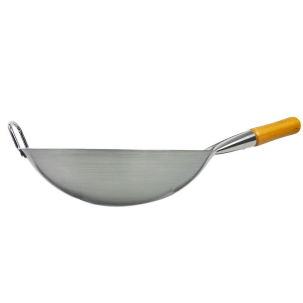 Wok Profesional Acero Inoxidable Mango De Madera 36 Cm 4.7 L - Image 3