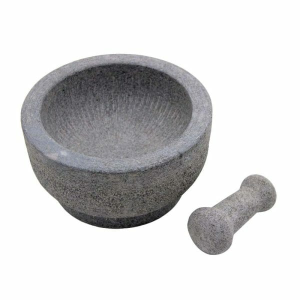 Molcajete Mortero 21 Cm De Piedra Con Mazo