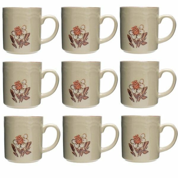 Tazas Tarros Para Café Té De Cerámica Flores 340 Ml 12 Oz - Image 3