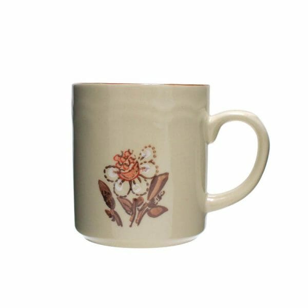 Tazas Tarros Para Café Té De Cerámica Flores 340 Ml 12 Oz