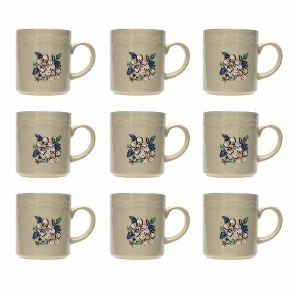 Tazas Tarros Para Café Té De Cerámica Flores 340 Ml 12oz - Image 3