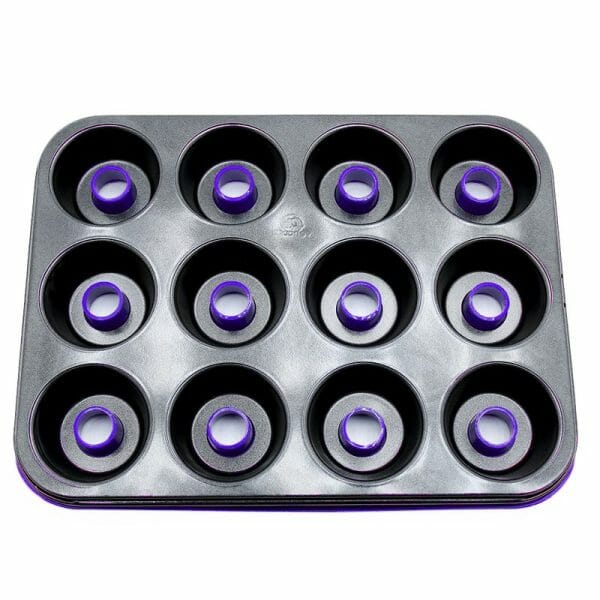 Charola Push-up Repostería 12 Muffins Acero Antiadhernete