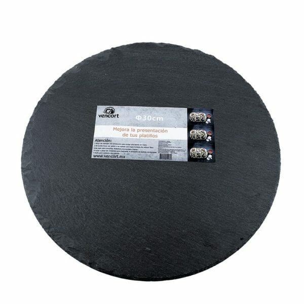 Pizarras Platos Para Comida Redondo Grande 30 Y 26 Cm - 12 Pzas