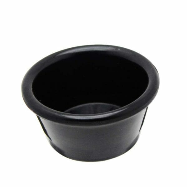 Ramekin de melamina negro marca Vencort de 2 Oz
