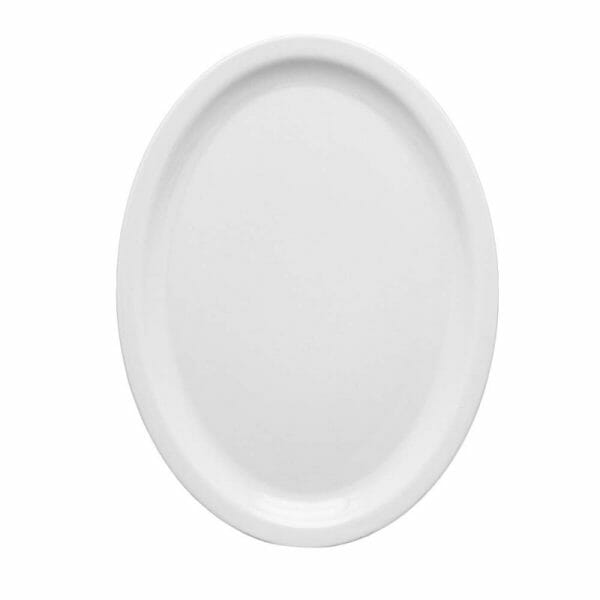 Platos Tampiqueño Ovalado Melamina Beige 34 Cm - 24 Pzas - Image 3