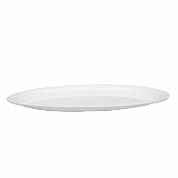 Platos Tampiqueño Ovalado Melamina Beige 34 Cm - 24 Pzas