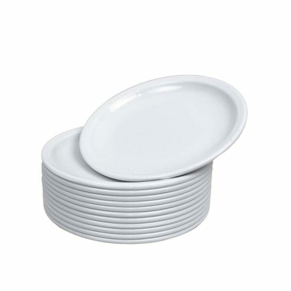 Platos Panero De Melamina Blanca 16 Cm 6 Pulgadas - 24 Pzas