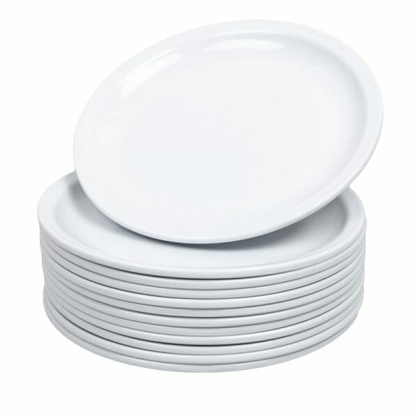 Platos Postre De Melamina Blanca 20 cm - Image 3