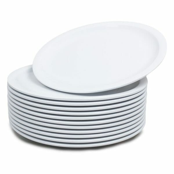 Platos Trinche De Melamina Blanca 23 cm - Image 2