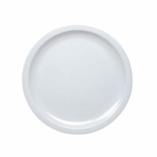 Platos Trinche De Melamina Blanca 23 cm